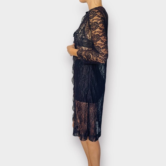 60s black lace overlay - Picture 5 of 6